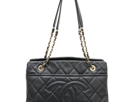 Chanel Black CC Timeless Soft Tote Shopping Bag Online Sale