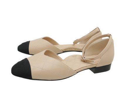 Chanel Bicolor Mary Janes Flat Ballet 38 Fashion