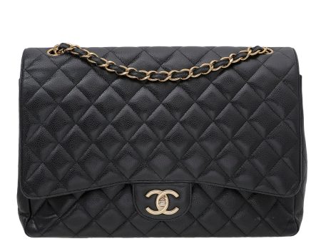 Chanel Black CC Classic Double Flap Maxi Bag Online