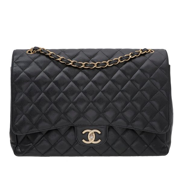 Chanel Black CC Classic Double Flap Maxi Bag Online