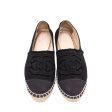 Chanel Black CC Linen Espadrille 40 Discount