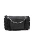 Chanel Black CC Mouton Fur Flap Bag Online Sale