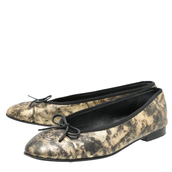 Chanel Bicolor CC Cap Toe Flat Ballerina 39.5 Fashion