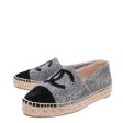 Chanel Bicolor CC Velvet Wool Tweed Espadrille 36 Sale