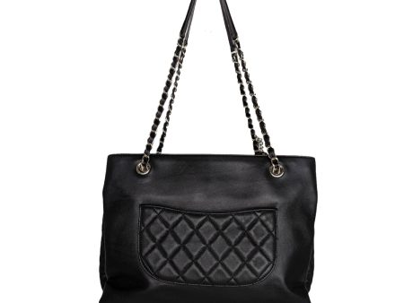 Chanel Accordion Shopping Lambskin Medium Tote on Sale