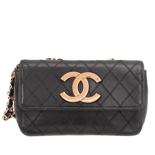 Chanel Black CC Vintage Flap Bag For Discount