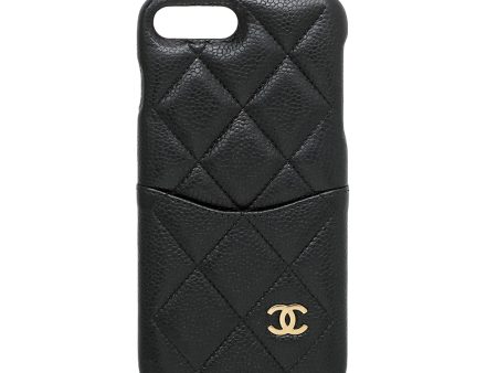 Chanel Black CC Classic Regular iPhone 7-8 Case Online Hot Sale