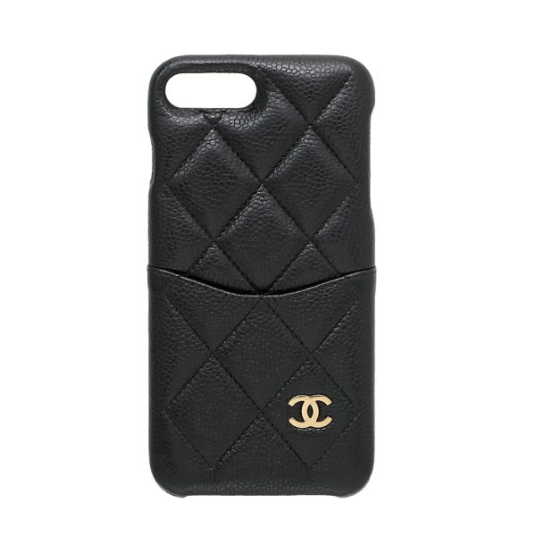 Chanel Black CC Classic Regular iPhone 7-8 Case Online Hot Sale