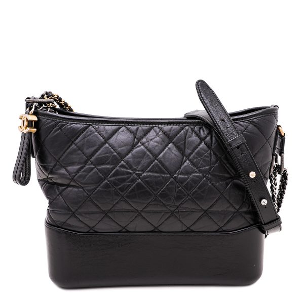 Chanel Black Gabrielle Hobo Medium Bag Discount