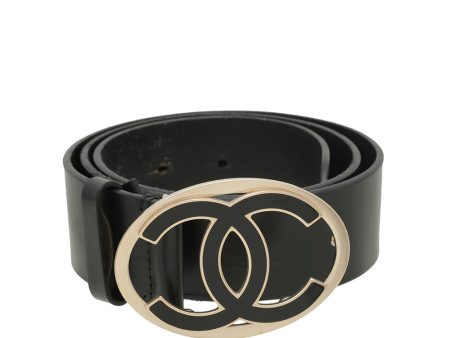 Chanel Black CC Oval Buckle Belt Online