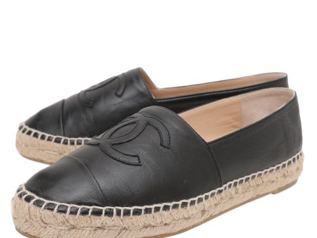 Chanel Black CC Espadrille 37 Cheap