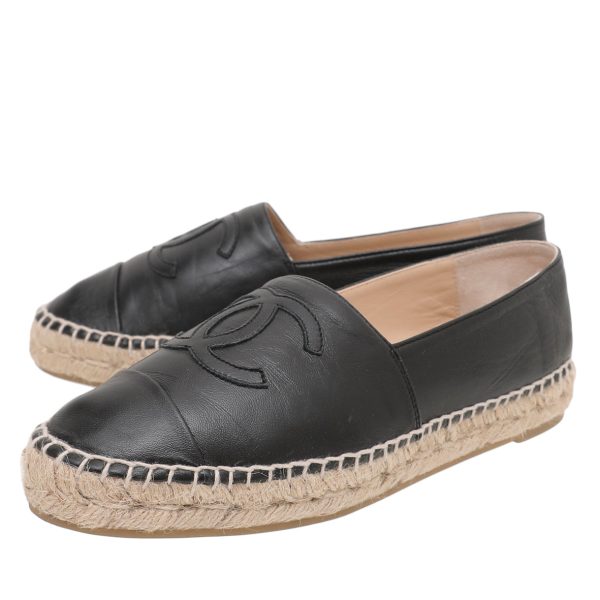 Chanel Black CC Espadrille 37 Cheap