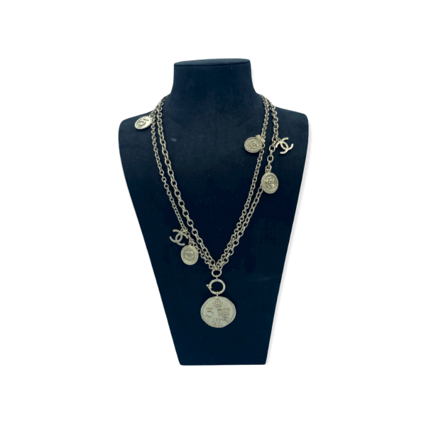 Chanel long silver necklace - 2010s Online Sale