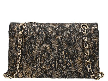 Chanel Bicolor Lace Metallic Flap Medium Bag Online Hot Sale