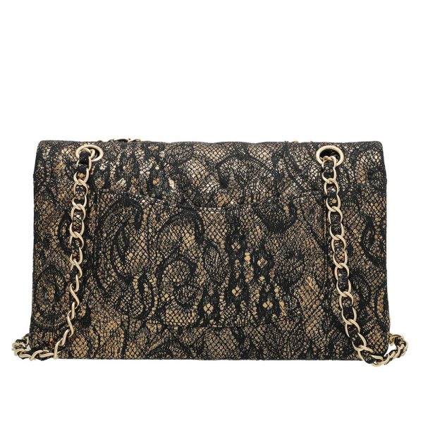 Chanel Bicolor Lace Metallic Flap Medium Bag Online Hot Sale