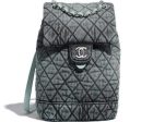 Chanel Backpack Black & Gray Discount