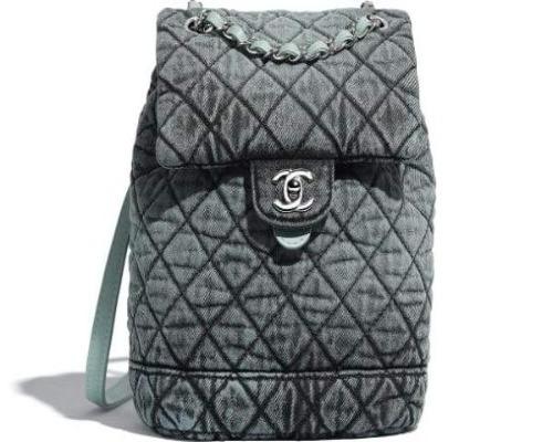 Chanel Backpack Black & Gray Discount