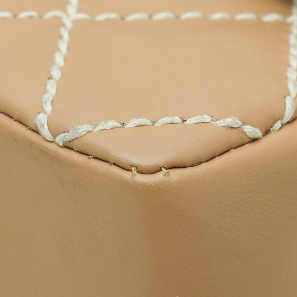 Chanel Beige Wild Stitch Flap Medium Bag For Discount