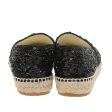 Chanel Black CC Cap Toe Sequins Espadrille 40 For Cheap