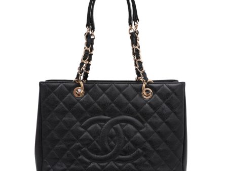 Chanel Black CC GST Large Tote Bag Online Hot Sale