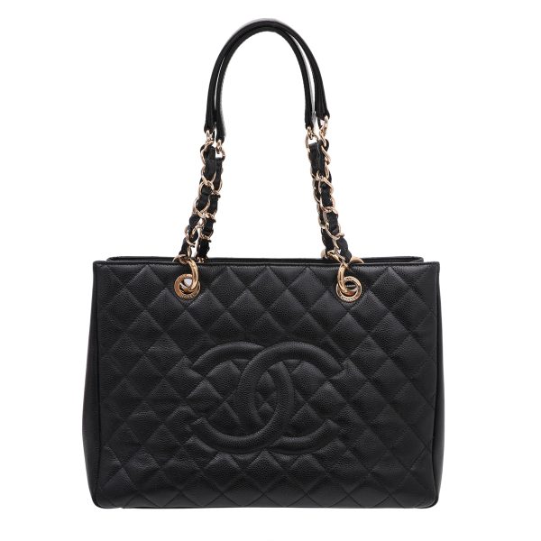 Chanel Black CC GST Large Tote Bag Online Hot Sale