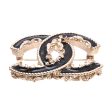 Chanel Black Enamel CC Baroque Brooch Online now