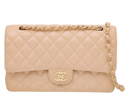 Chanel Beige CC Classic Double Flap Bag Medium Online now