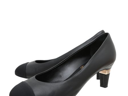 Chanel Black Grosgrain Round Toe Pumps 36.5 Supply