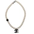 Chanel Bicolor Pearl on CC Short Necklace Hot on Sale