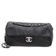 Chanel Black CC Perforated Baseball Spirit Flap Bag For Sale