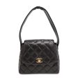 Chanel Black Vintage Trapezoid Flap Tied Shoulder Bag Online