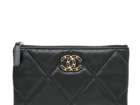 Chanel Black CC 19 Small Case Pouch Online Sale