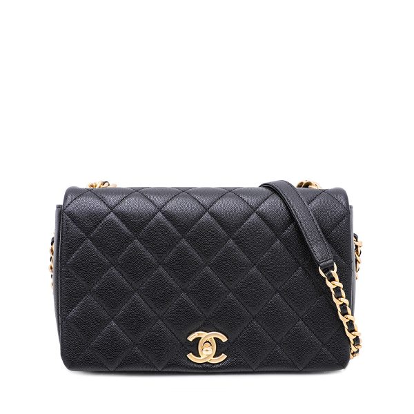 Chanel Black CC Handle Chain Flap Bag Online now