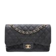 Chanel Black Classic Double Flap Jumbo Bag For Cheap