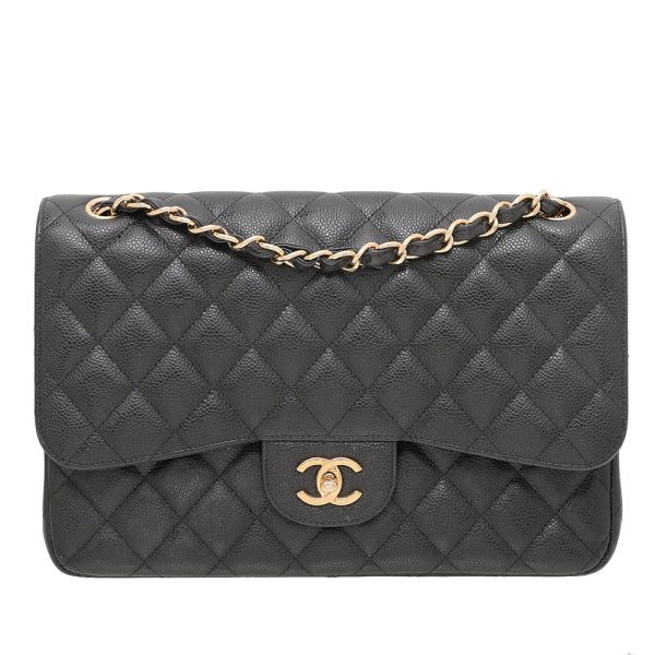 Chanel Black Classic Double Flap Bag on Sale