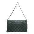 Chanel Black CC Nubuck Clutch On Chain For Sale