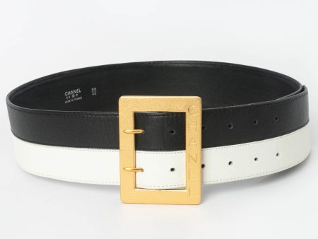 Ceinture en cuir bicolore Chanel For Sale