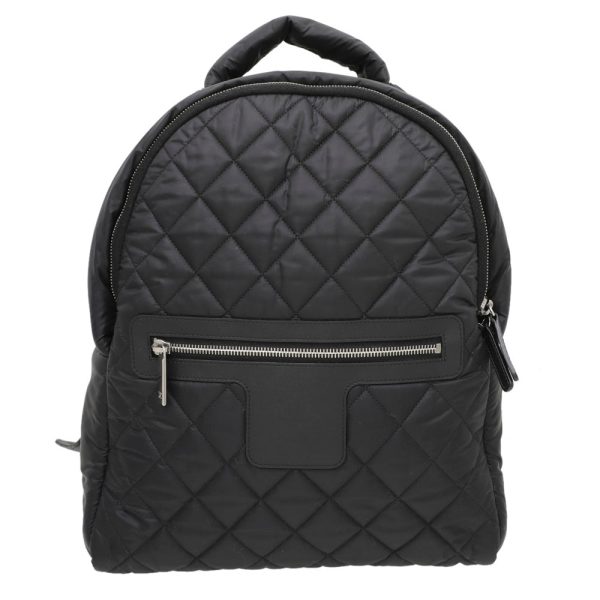 Chanel Black CC Nylon Quilted Coco Cocoon Backpack Bag Supply