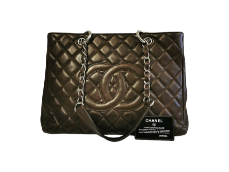 Chanel GST Brown Caviar Silver Online Hot Sale