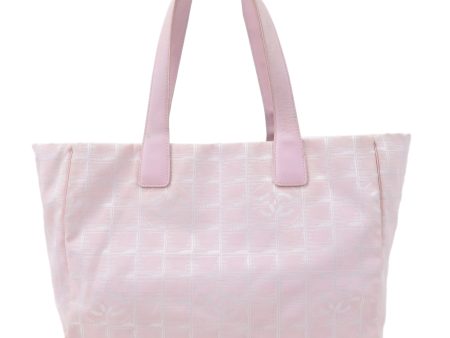 CHANEL New Travel Line Nylon Jacquard Leather Tote Bag MM A15991 Discount