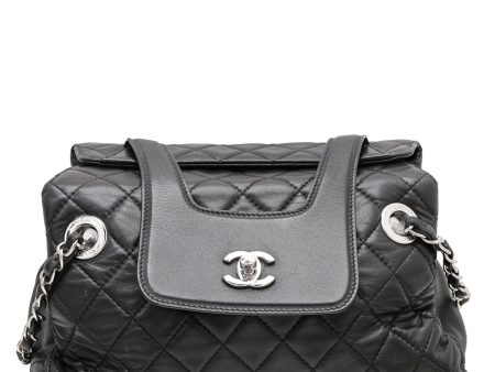 Chanel Black CC Accordion Shopping Bag Sale