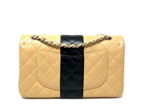 Chanel Classic Flap Beige & Black Medium Cheap