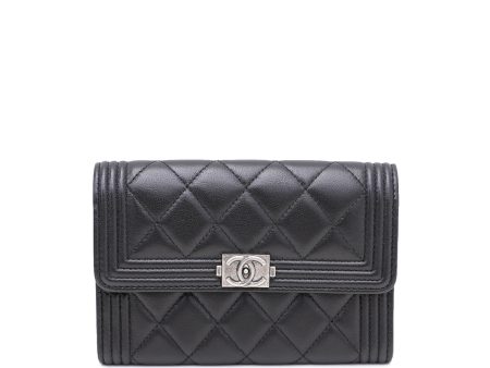 Chanel Black Le Boy Flap Wallet Online