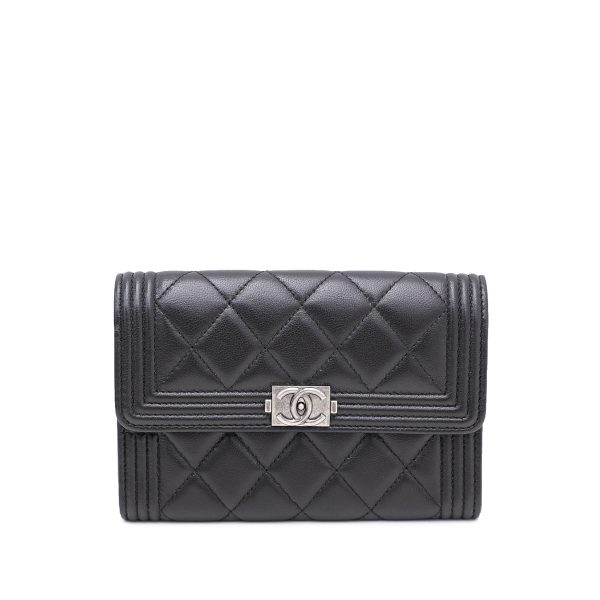 Chanel Black Le Boy Flap Wallet Online