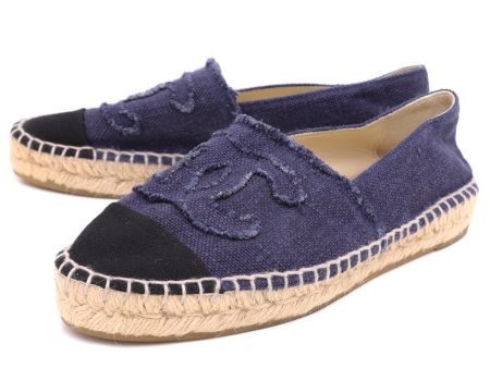 Chanel Bicolor CC Tweed Espadrille 38 Cheap