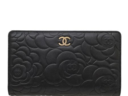 Chanel Bicolor Camellia Embossed L Yen Wallet Online Hot Sale