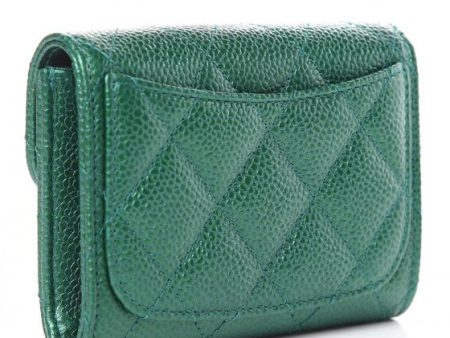 Chanel Boy Small Flap Wallet Green Sale