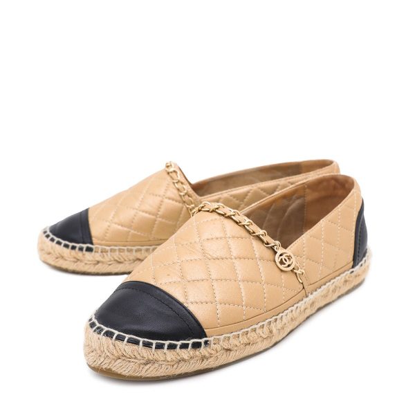 Chanel Bicolor CC Metallic Espadrille 40 Cheap