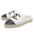 Chanel Bicolor CC Cap Toe Espadrille Mules 38 Online Hot Sale