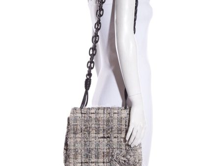 Chanel  05  Grey Tweed Shoulder Bag Online Hot Sale